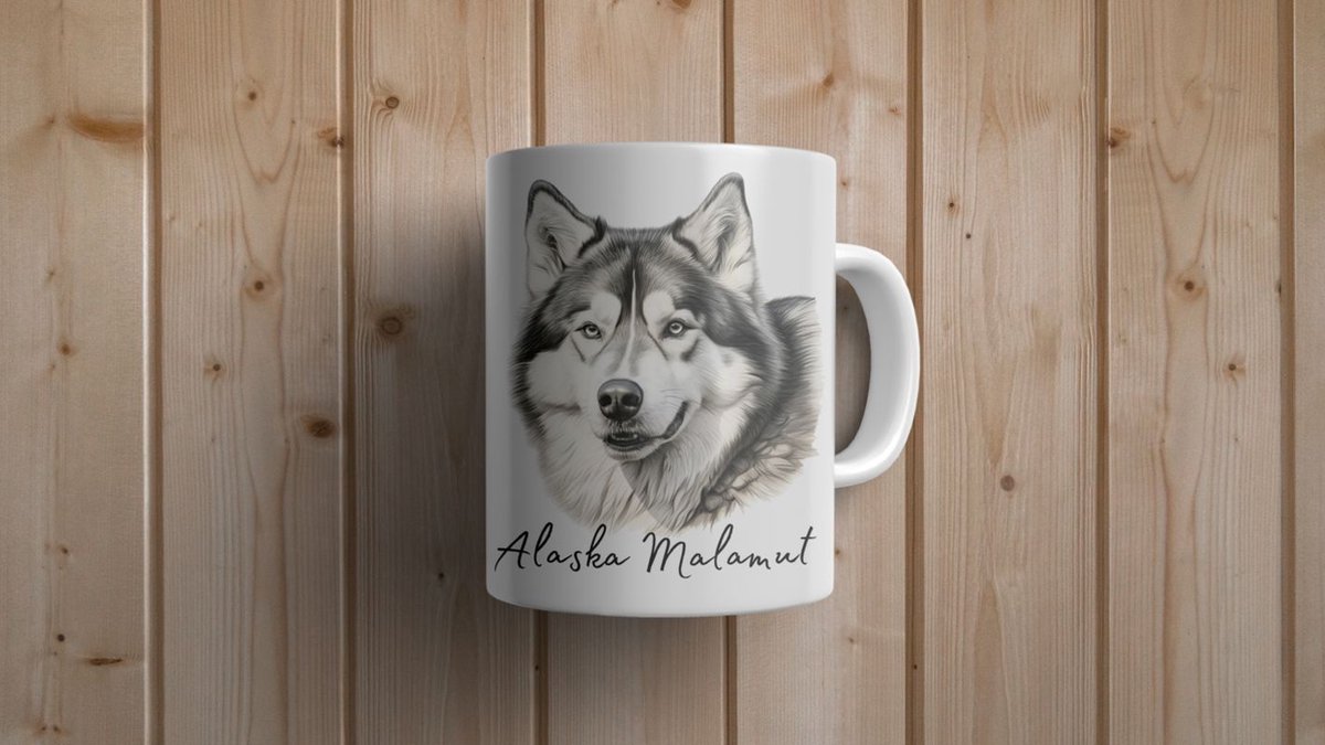 Mok Akita Malamut Beker cadeau voor haar of hem, kerst, verjaardag, honden liefhebber, zus, broer, vriendin, vriend, collega, moeder, vader, hond
