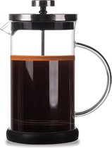 Franse pers, 600 ml koffiepot met filter, koffiepers, Franse koffiepers, hittebestendige glazen koffiepers voor thee- en koffiemakers, vaatwasmachinebestendig, grote karaf zwart.