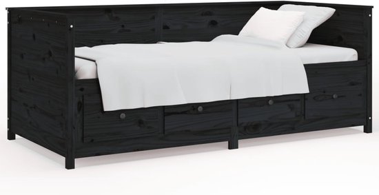 vidaXL-Slaapbank-90x200-cm-massief-grenenhout-zwart