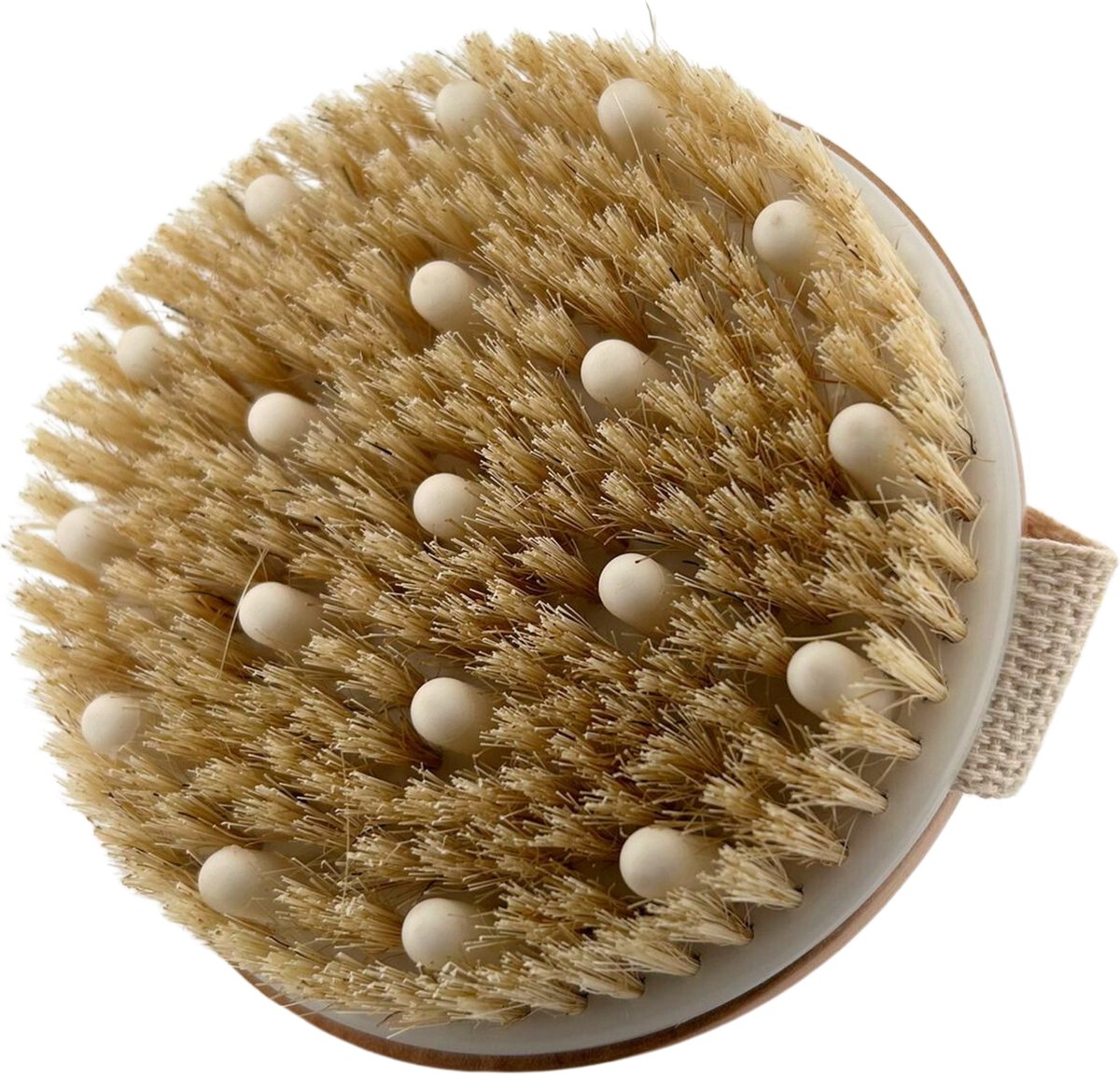 Dry Brushing - Droog Borstel - Anti Cellulitis Brush - Lichaamsborstel - Dry Brush - Borstel Met Natuurlijke Haren - Extra Massage Accessoire - Stimuleert Bloedsomloop