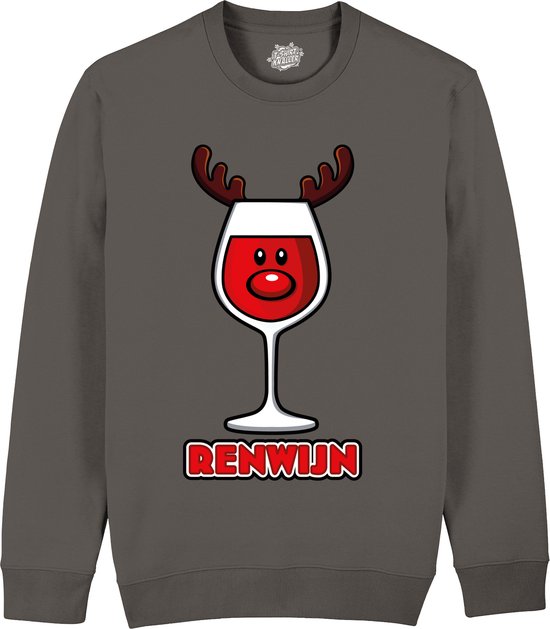 Clearlove Uniseks kersttrui voor dames en heren, rendierpatroon, kersttrui, ronde hals, gebreide trui, Ugly Christmas sweater, S