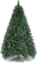 Kunstkerstboom 210cm met 868 punten, dennenboom kunstmatig snel op te zetten incl. kerstboomstandaard, kerstdecoratie - groen 2,1m