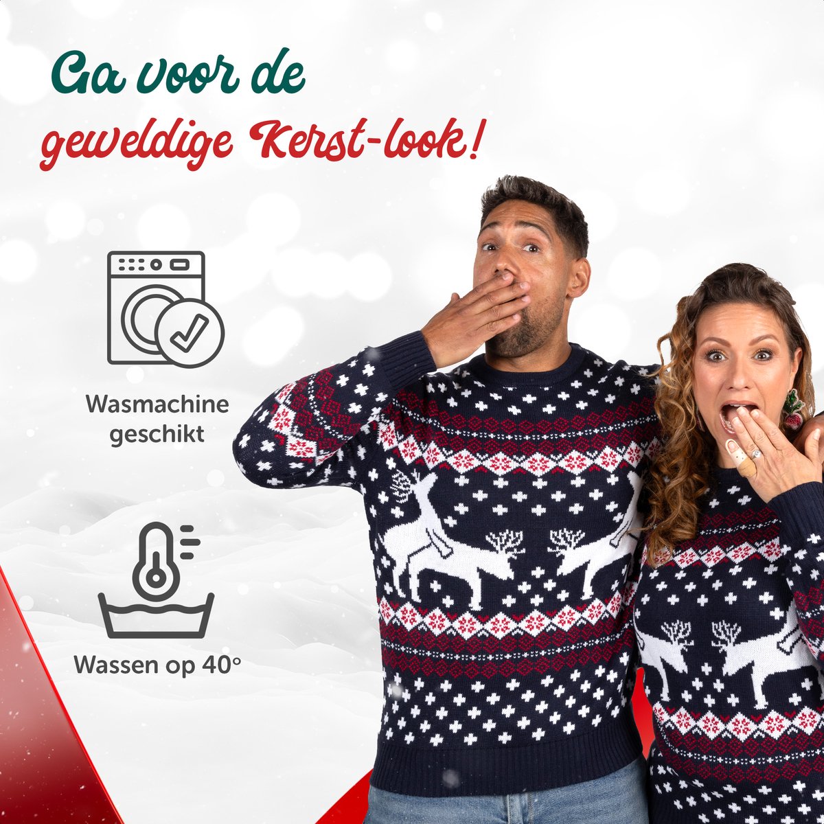Foute Kersttrui Heren - Christmas Sweater "Rendieren doen een Spelletje" - Mannen Maat XXL — afbeelding 9