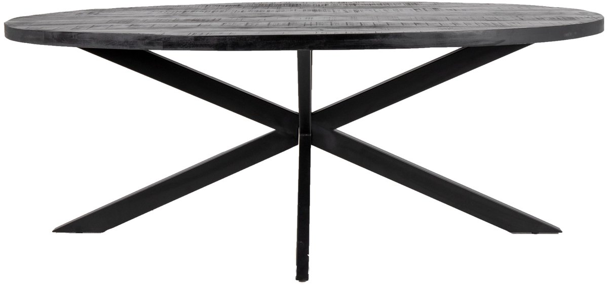 Giga Meubel Eettafel Mansour - Zwart Hout - 240x100x76cm
