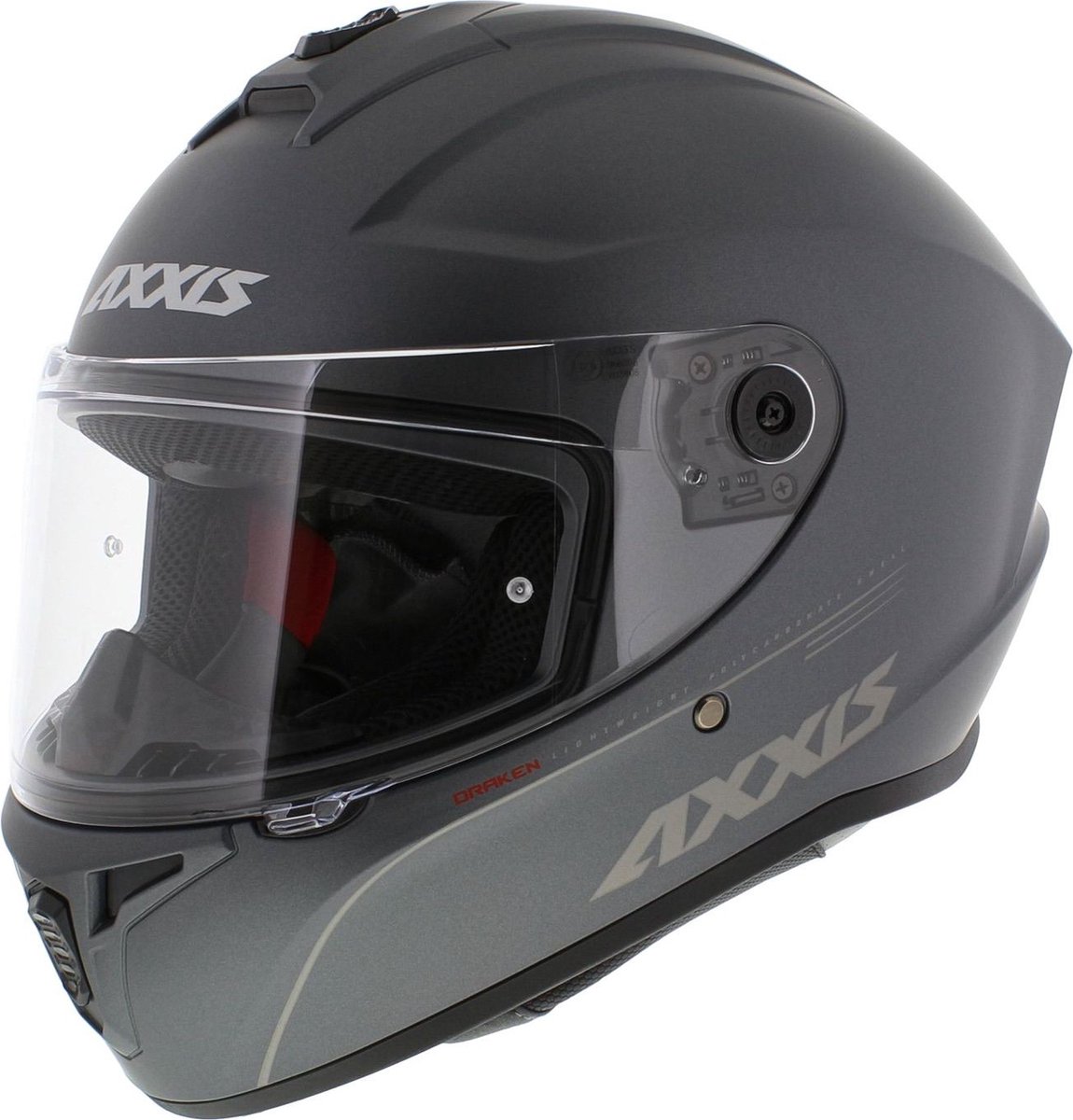Axxis Draken S integraal helm solid mat titanium S
