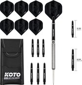 KOTO Spinner 90% Darts, 21 Gram, Complete Set Met Flight, Shaft & Wallet, 90% Tungsten, Unieke grip, geschikt voor professionals