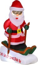 Père Noël gonflable sur traîneau - 1,2 m - Décoration de Noël Siècle des Lumières - Noël dans le Jardin - Dégonflage rapide - Gonflage automatique - Polyester résistant aux intempéries - Poupée gonflable - 85 x 45 x 124 cm