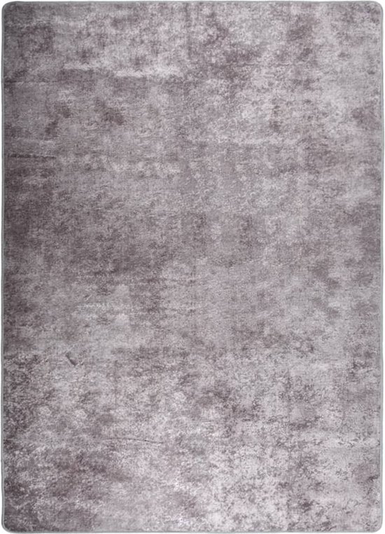 Tapis The Living Store - Polyester - 120 x 180 cm - Grijs - Antidérapant
