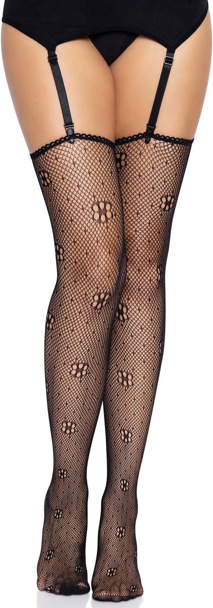 Daisy dot fishnet stockings