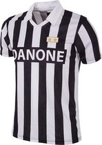 COPA - Juventus FC 1992 - 93 Coppa UEFA Retro Voetbal Shirt - L - Zwart; Wit