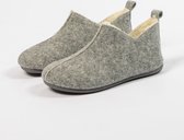 Manfield - Femme - Chaussons gris clair - Taille 37