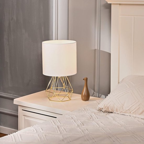 Rotan Tafellamp, Traploos Dimbaar Klein Naast Lamp, Dimbare