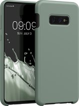 kwmobile telefoonhoesje geschikt voor Samsung Galaxy S10e - Hoesje met siliconen coating - Smartphone case in Regenwashed groen