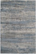 Vercai Rugs Invista Collectie - Hoogpolig Vloerkleed - Zacht Tapijt voor Woonkamer - Polyester - Grijs Blauw - 80x150 cm