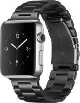 Bandje geschikt voor Apple Watch 38/40MM - Geschikt voor Series 1/2/3/4/5/6/7/8/9/SE - Maat One Size - Horlogebandje - Metaal - Zwart