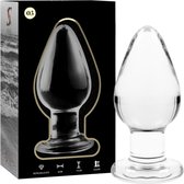 NEBULA SERIES BY IBIZA - MODEL 3 ANAL PLUG BOROSILICATE GLASS 11 X 5 CM TRANSPARENT | BUTTPLUG | GLASS ANAL PLUG | SEX TOY FOR MAN | SEX TOY FOR WOMAN | BEST SEX TOY