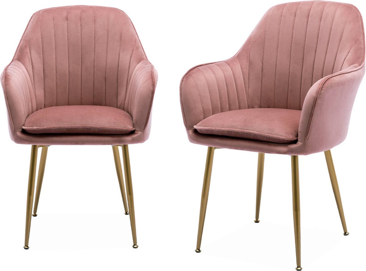 sweeek - Velours fauteuils shella, b 57 x d 59 x h 84,5 set van 2