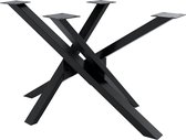 CLP Jimmy Tafelpoten - Onderstel - Frame - Metaal - Vierkant - industrieel zwart 120x70x72 cm