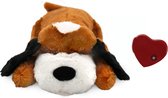 Xerolax Hondenknuffel Met Hartslag - Knuffel Met Hartslag - Heartbeat knuffel - Bruin & Wit