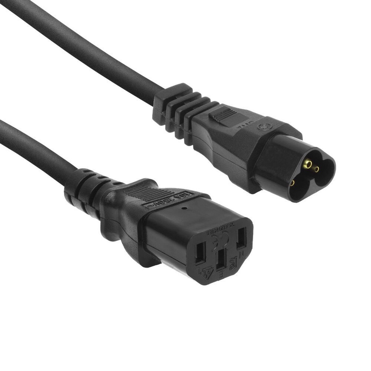 ACT Netsnoer C6 - C13 zwart 0,2 m AK5247