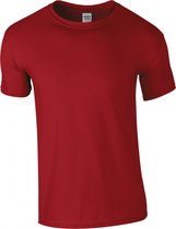 T-shirt Heren 4XL Gildan Ronde hals Korte mouw Cardinal Red 100% Katoen