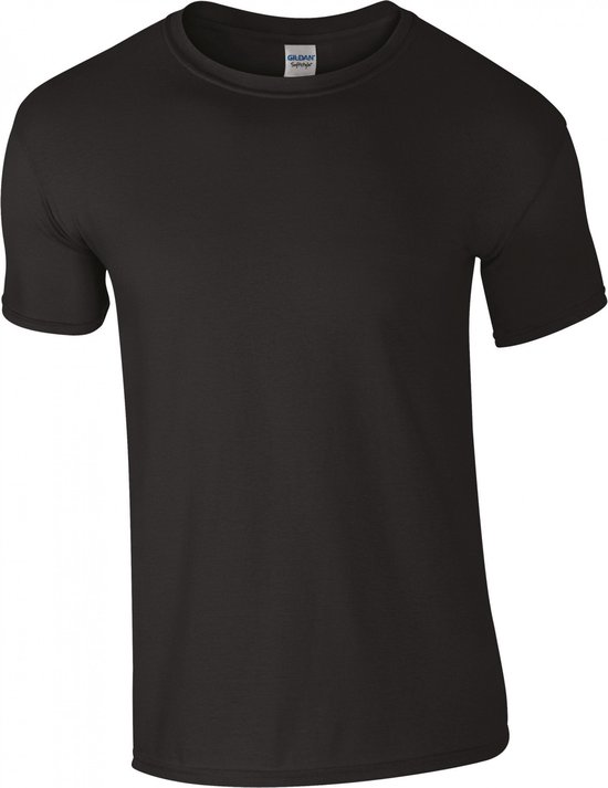 T-shirt Heren 5XL Gildan Ronde hals Korte mouw Black 100% Katoen