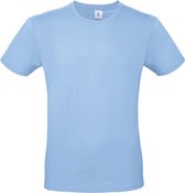 T-shirt Heren XS B&C Ronde hals Korte mouw Sky Blue 100% Katoen