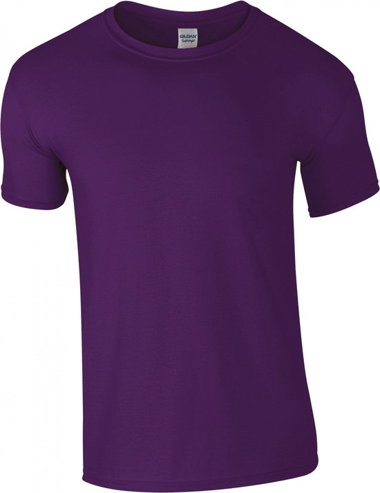 T-shirt Heren 3XL Gildan Ronde hals Korte mouw Purple 100% Katoen