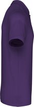 Polo Heren XL Kariban Kraag met knopen Korte mouw Purple 100% Katoen