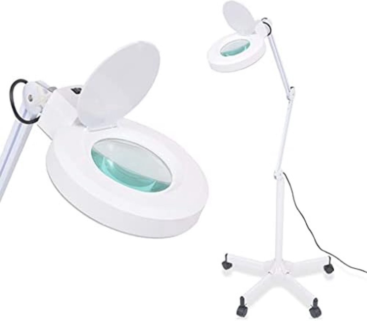 Loeplamp met led verlichting - Staande loeplamp met verlichting - Wit