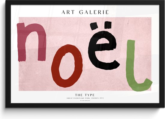 Fotolijst inclusief poster 60x40 cm - Quote noël - Kerst accessoires - Foto in kader - Muurposter met zwarte lijst - Wanddecoratie kerstversiering - Fotokader decoratie - Posters in fotolijsten - Muurdecoratie woonkamer - Noel decoration