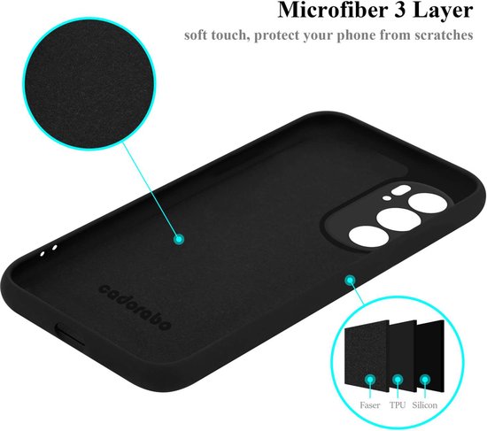 Étui Cadorabo pour Motorola EDGE+ en NOIR LIQUIDE - Housse de protection en silicone TPU flexible Case Cover