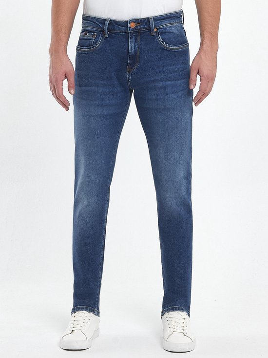 LTB Jeans Hollywood ZD Heren Straight Jean - Donkerblauw - Allon Safe Wash