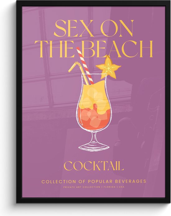 Frameyourwall® Fotolijst Met Poster 60x80 Cm Cocktail Sex On The Beach Foto In Bol 