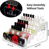7 lagen nagellakhouder, transparante acryl nagellak-organizer, nagellak-display, standaard voor parfum, cosmetica, huidverzorgingsproducten (31 x 31 x 25 cm)