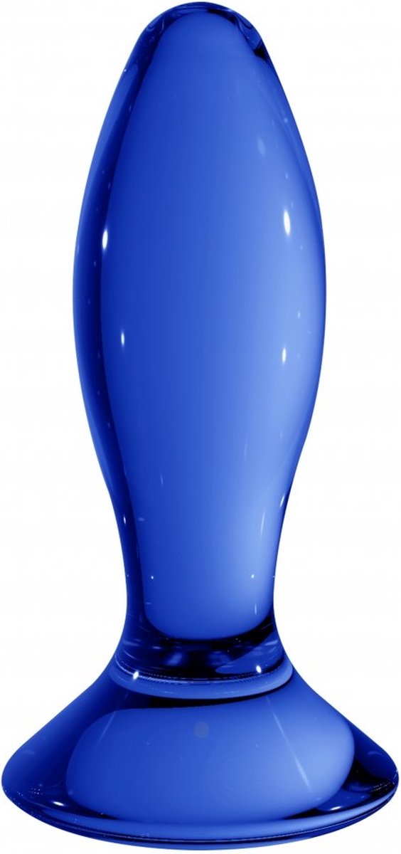 Goedkoopste Chrystalino Follower Glazen Buttplug - Blauw