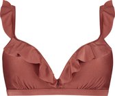 Chocolate Shine ruffle bikinitop