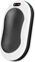 RujorTech Handwarmer - Stijlvol Zwart, Oplaadbaar, 10000mAh Powerbank voor iPhone & Samsung - Dubbelzijdig Comfort, Draagbaar in Zak of Handschoen - Met LED Verlichting | 3 Warmtestanden: 42, 50 en 60 °C