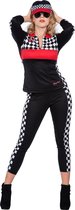 Race girl kostuum zwart - Maat XL - Carnavalskostuum Race - Formule 1 racing kostuum dames