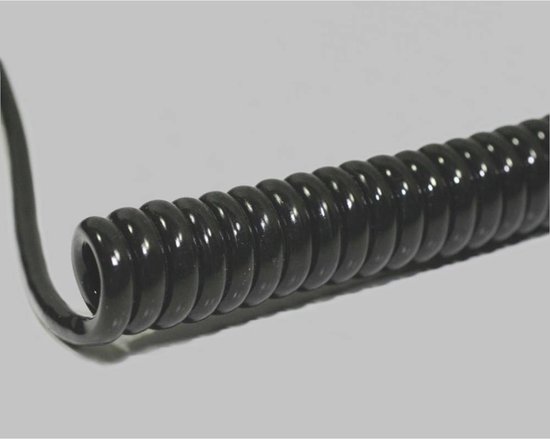 BKL Electronic 1506224 Câble spiralé Li12Y11Y 400 mm / 1600 mm 4 x 0,25 mm² Zwart 1 pièce(s)