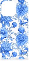 Case Geschikt voor iPhone 14 Pro Max Flowers Blue