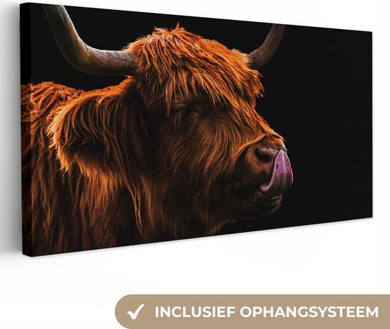 Tableau sur Toile Highlander écossais - Langue - Nez - 40x20 cm - Décoration murale