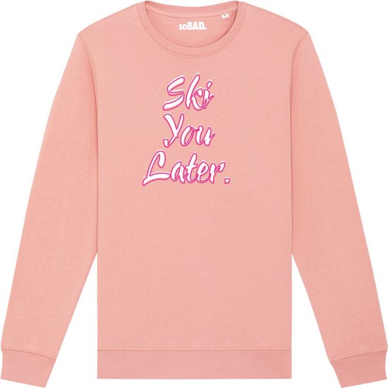 Wintersport sweater canyon pink XL - Ski you later - soBAD. | Foute apres ski outfit | kleding | verkleedkleren | wintersporttruien | wintersport dames en heren