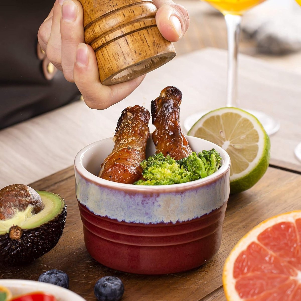 Soufflé vormpjes, crème brûlée schaaltjes, blauw, 4 stuks, souffelvormpjes, porselein,... | bol
