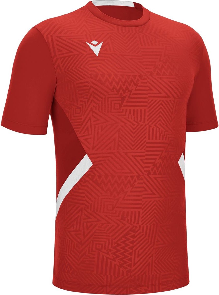 Macron Shedir Shirt Korte Mouw Heren - Rood / Wit | Maat: 5XL