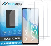Mobigear Screenprotector geschikt voor Vivo Y33s | Mobigear Screenprotector Folie - Case Friendly (3-Pack)