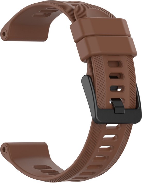 Siliconen bandje - geschikt voor Garmin Forerunner 935 / 945 / 955 / 965 / 745 / 970 - bruin