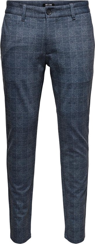 Only & Sons Pantalons Onsmark Check Pants Hy Gw 9887 Noos 22019887 Robe Blues Hommes Taille - W28 X L30