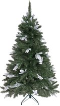 PristinePine Volle Kunstkerstboom met sneeuw 210cm - Stevige kerstboom - Metalen voet - Snel opgezet