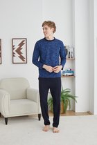 Heren Pyjama Set/Huispak Robin / Indigo kleur /100% Katoen / maat 3XL